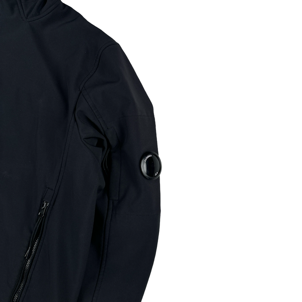CP Company Navy Fleece Lined Soft Shell Lens Jacket - Small
