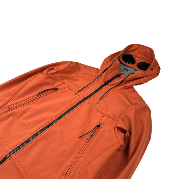 CP Company Burnt Orange Fleece Lined Soft Shell Jacket - Medium