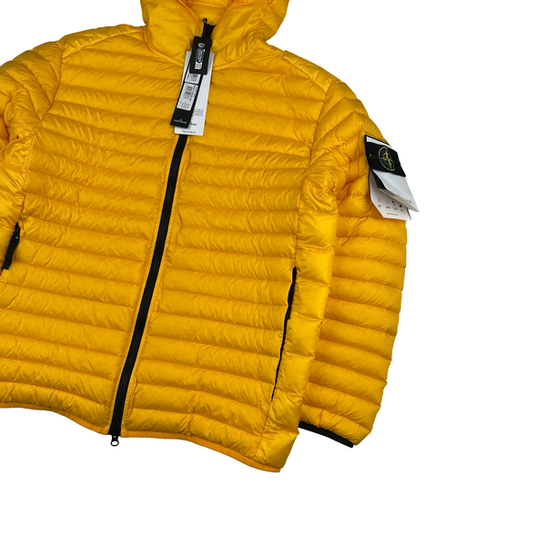 Stone Island Yellow Loom Woven R Nylon Down TC Puffer - XL