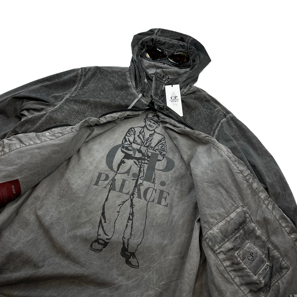 CP Company x Palace Grey Nylon La Mille Goggle Jacket - XL