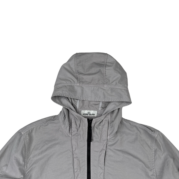 Stone Island Grey Tightly Woven Nylon Twill-TC Overshirt - XL