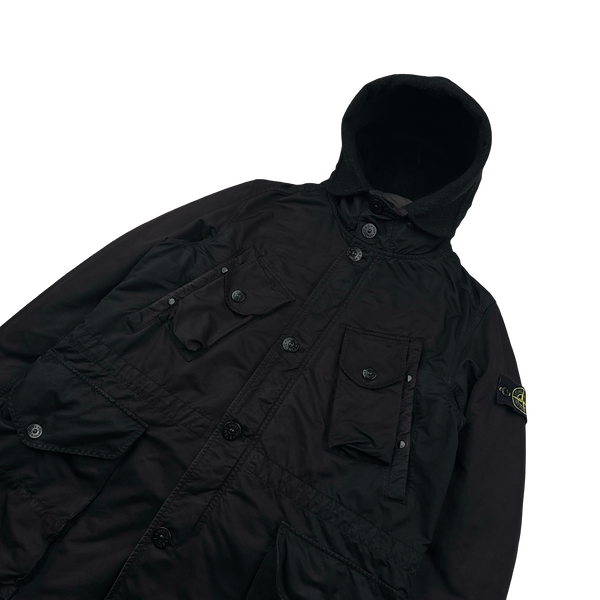 Stone Island 2010 Black David TC Down Lined Parka Jacket - Large