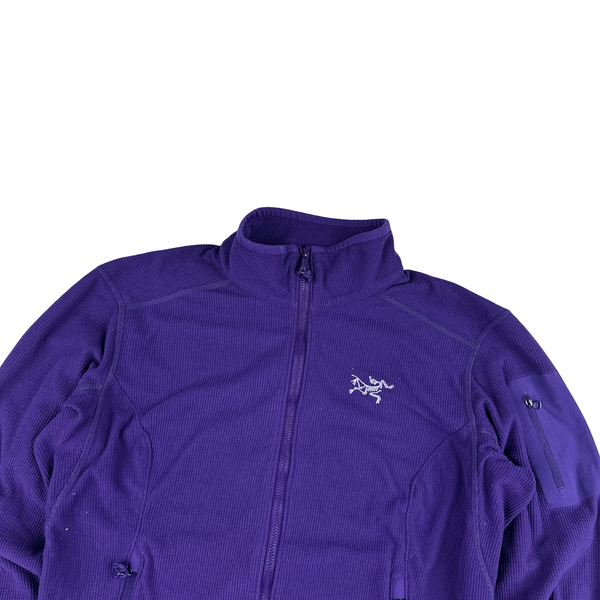 Arcteryx Women's Purple Polartec Stretch Zip Up Jumper - Medium