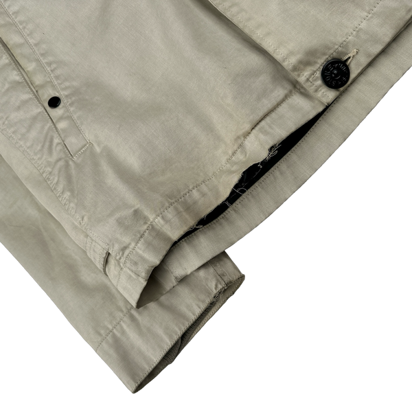 Stone Island 2005 Vintage Cream Duel Layer Raso Jacket - Large