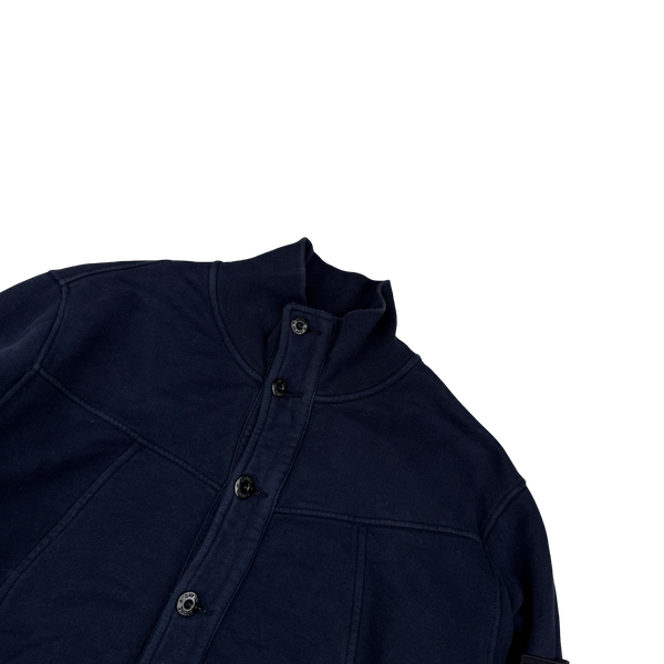 Stone Island 2012 Navy Cotton Buttoned Jumper - Large