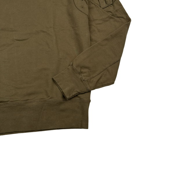 CP Company 00s Khaki Lens View Cotton Crewneck Lens Viewer - Large