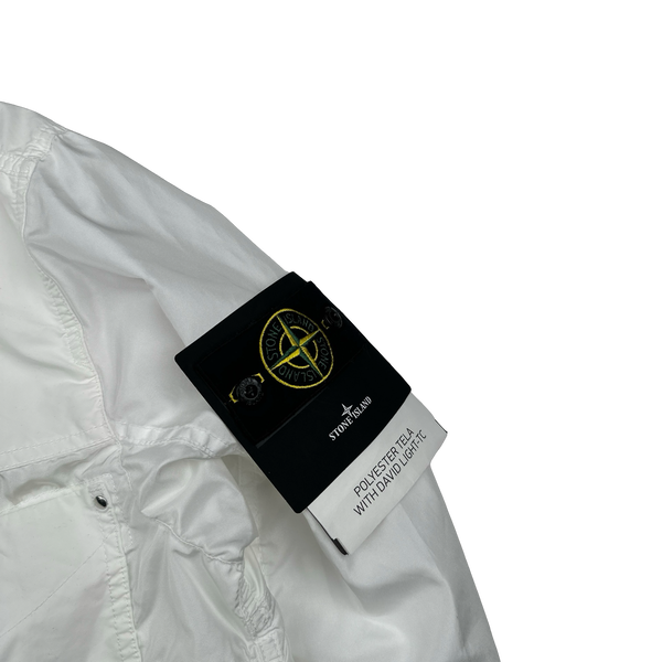 Stone Island 2024 White Poly Tela David Light TC Bomber Jacket - Medium