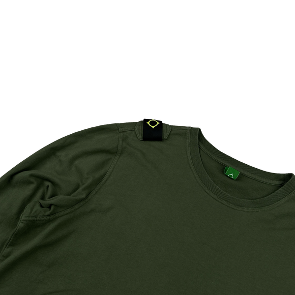 Ma Strum Khaki Cotton Longsleeve Crewneck T Shirt - XL