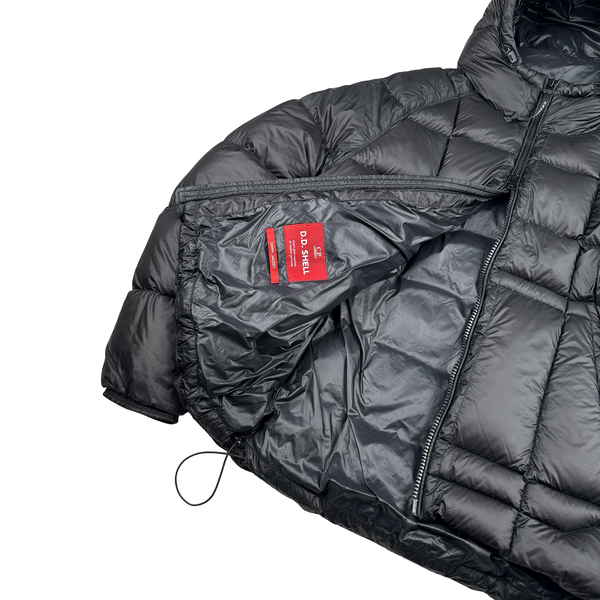 CP Company Black Down Filled DD Shell Lens Viewer Puffer Jacket - XL