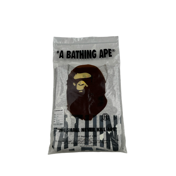 BAPE Spellout Camo Grey T Shirt -  Medium