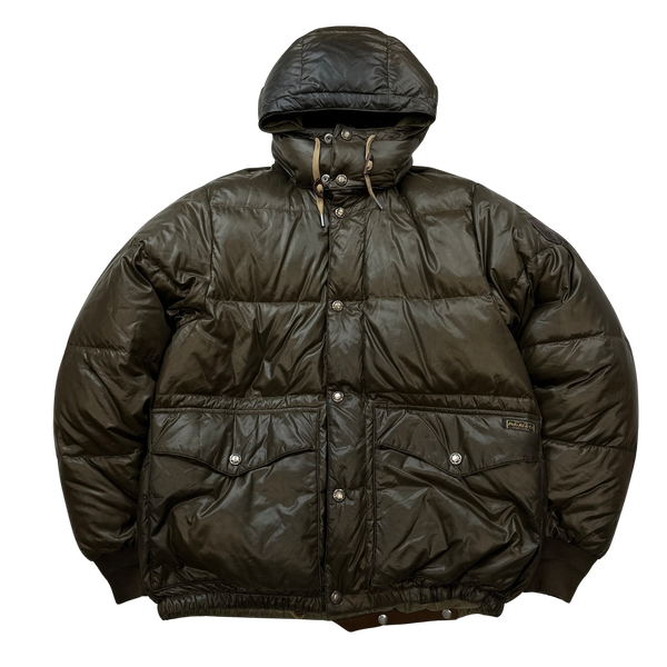 Ralph Lauren Brown Down Filled Hooded Puffer Jacket - Small