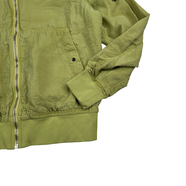 Stone Island 2010 Yellow Green Screen Carbon Silk Bomber Jacket - XL