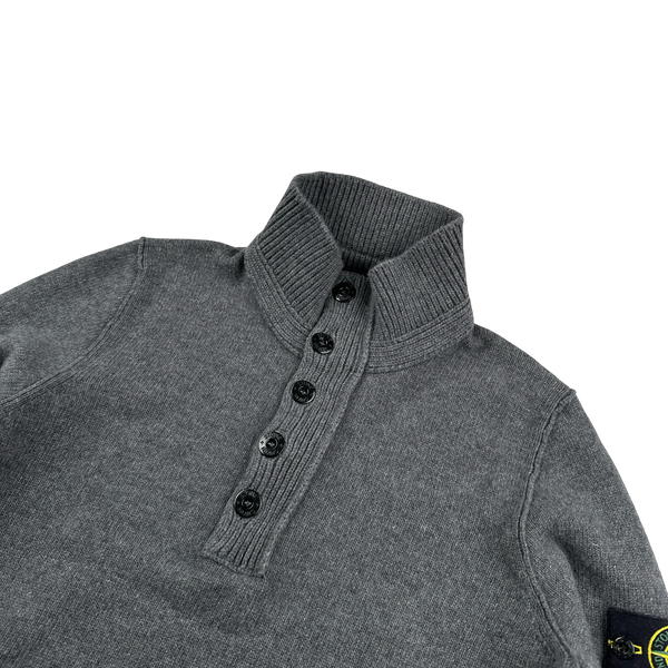 Stone Island 2017 Dark Green High Neck Knitted Jumper - Small