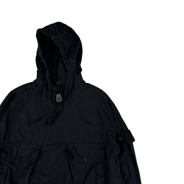 Stone Island 2019 Black Ghost Cotton Resin Smock - Small