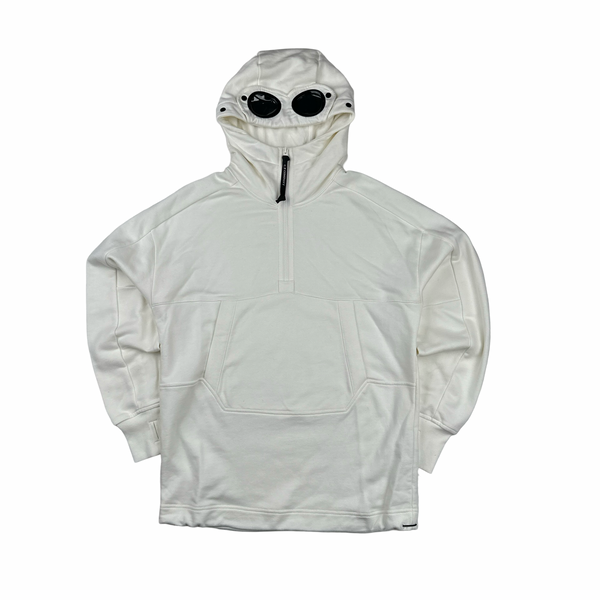 CP Company White Pullover Goggle Jumper Medium