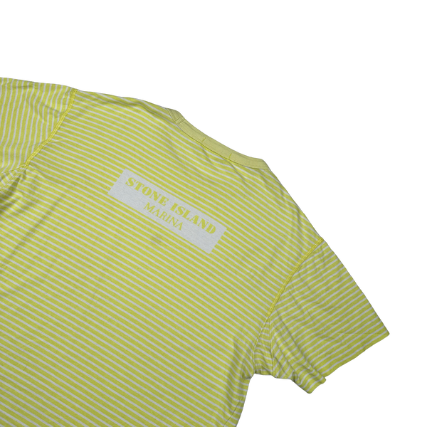 Stone Island 2019 Yellow Striped Marina T Shirt - XL
