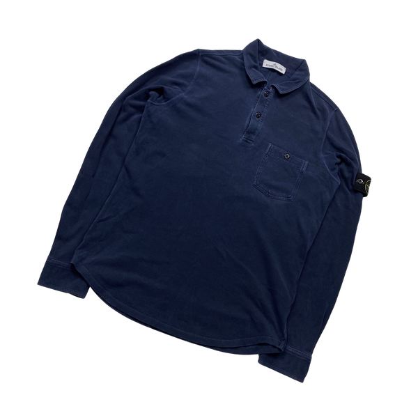 Stone Island 2013 Navy Longsleeved Polo Shirt - XL