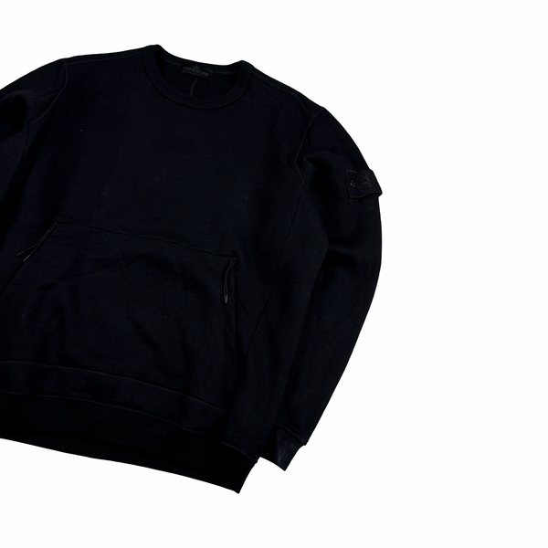 Stone Island 2018 Black Wool Ghost Crewneck - XL
