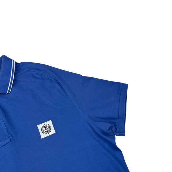 Stone Island 2019 Blue Cotton Polo Shirt - XXL