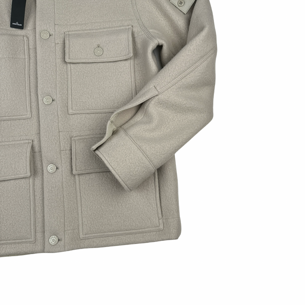 Stone Island 2024 Cashmere Blend Heavy Melton  Ghost Jacket - Large