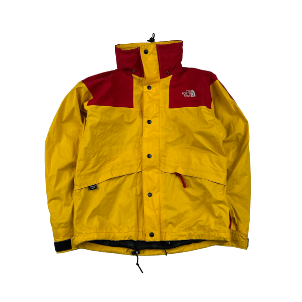 North Face Vintage Yellow/Red Gore-Tex Mountain Ski Waterproof Jacket - Small