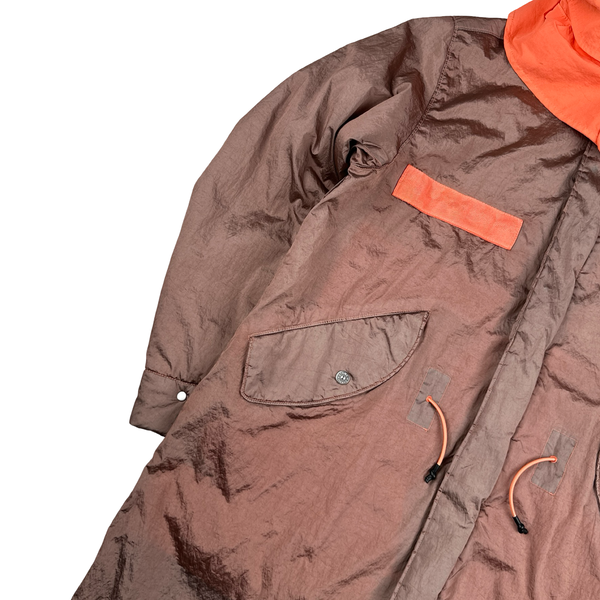 Stone Island 2022 Pink/Orange Nylon Metal Watro Primaloft Parka Smal