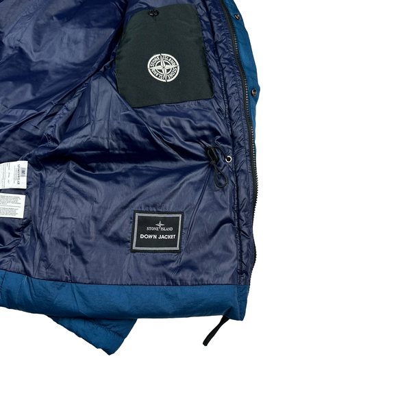 Stone Island 2009 Opaque Nylon Tela Down Mesh Badge Puffer - Medium