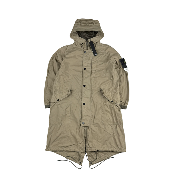 Stone Island Oil David TC Fishtail Lightweight Parka Jacket - XL