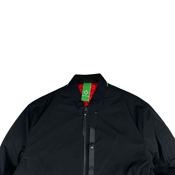 Ma Strum Black Multi Pocket Bomber Jacket - Small