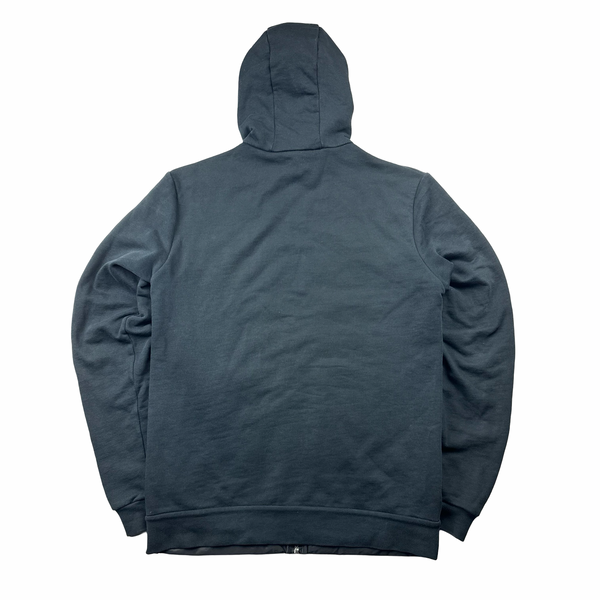 Prada Black Nylon Padded Chest Panel Cotton Hoodie - Small