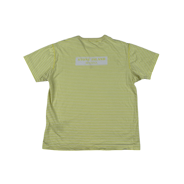 Stone Island 2019 Yellow Striped Marina T Shirt - XL