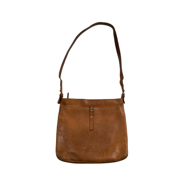 Prada Cow Hide Leather Emblem Spellout Satchel Bag