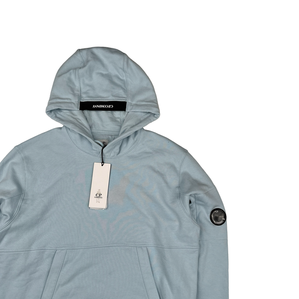 CP Company Baby Blue Cotton Lens Viewer Pullover Hoodie - Small