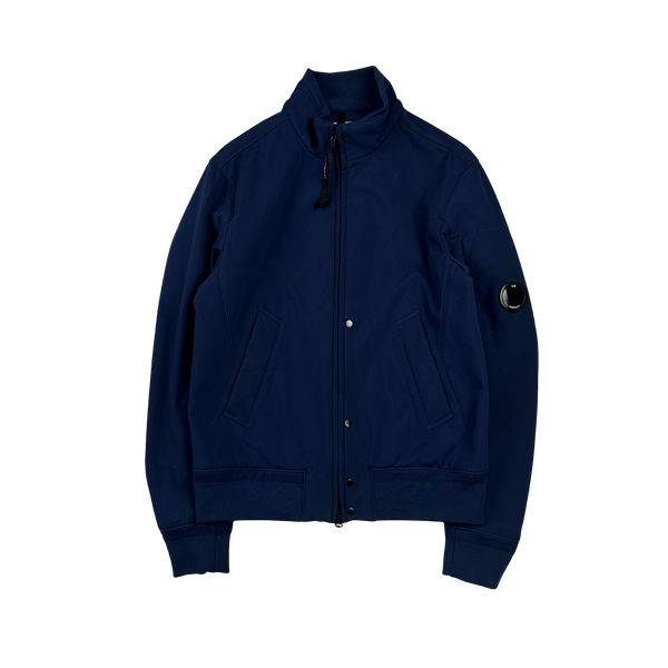 CP Company Blue Fleece Lined Lens Viewer Bomber - Small