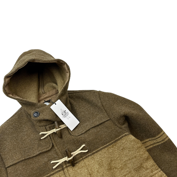 Palace Brown Wool Spellout Duffle Jacket - XS