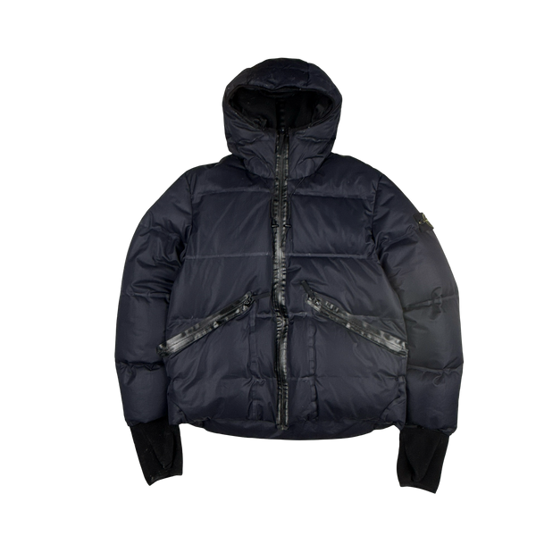 Stone Island 2010 Navy Welded Down Balaclava Puffer Jacket - XXL