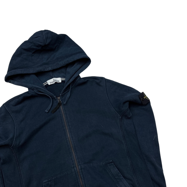 Stone Island 2014 Blue Zipped Hoodie - Medium