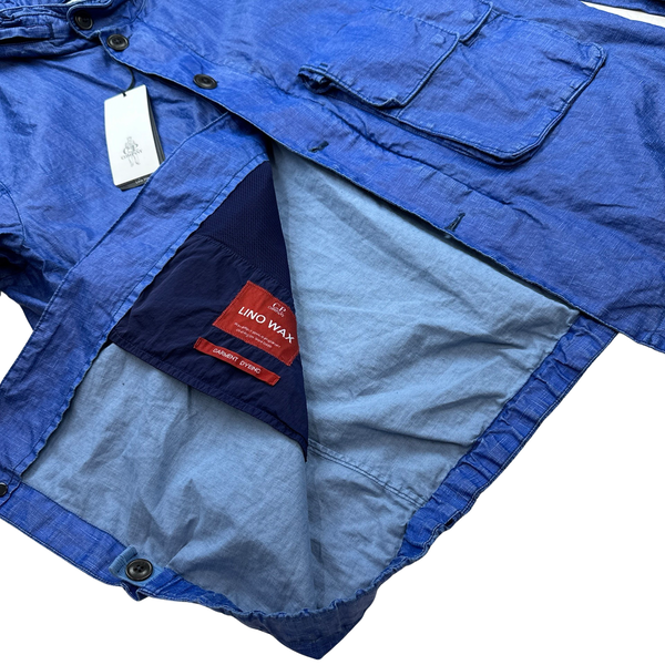 CP Company Lino Wax Blue Jacket - XXL