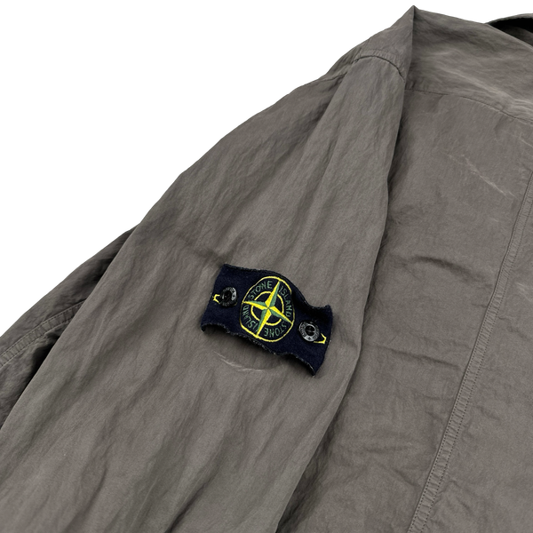 Stone Island 2008 Nylon Blend Brown Overshirt - Large
