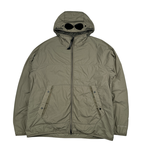 CP Company Brown GDP Hooded Polartec Goggle Jacket - 3XL