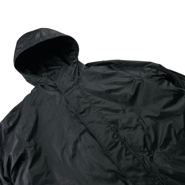 Prada Black Nylon Dual Layer 2 In 1 Fleece Parka Jacket - 3XL