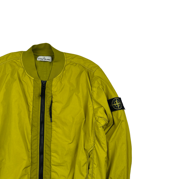 Stone Island 2017 Yellow Garment Dyed Crinkle Reps Jacket - Medium