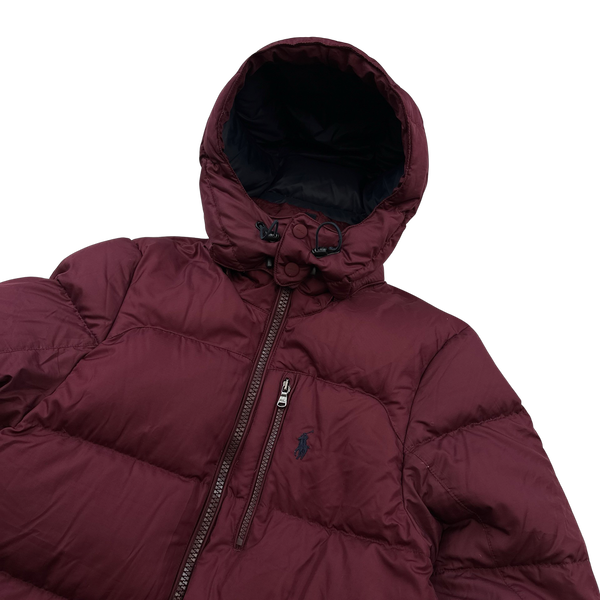 Ralph Lauren Red Down Filled Hooded Puffer Jacket - XS
