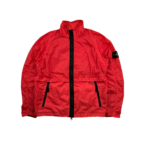 Stone Island 2019 Red Lamy Velour Jacket - Small