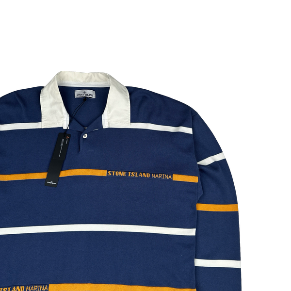 Stone Island Marina 2025 New Season Stripped Cotton Polo - Large