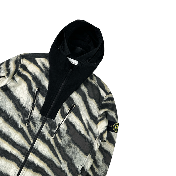 Stone Island 2018 White Tiger Camo Wool Blend Jacket - XL
