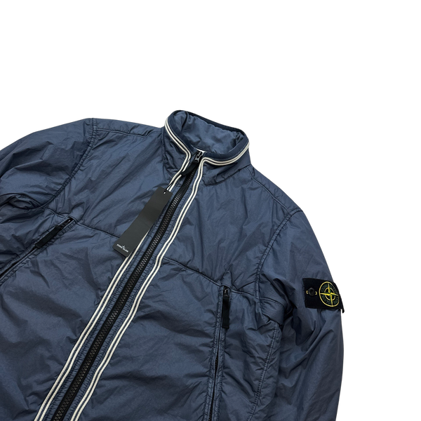 Stone Island 2019 Blue Crinkle Reps Padded Jacket - Medium