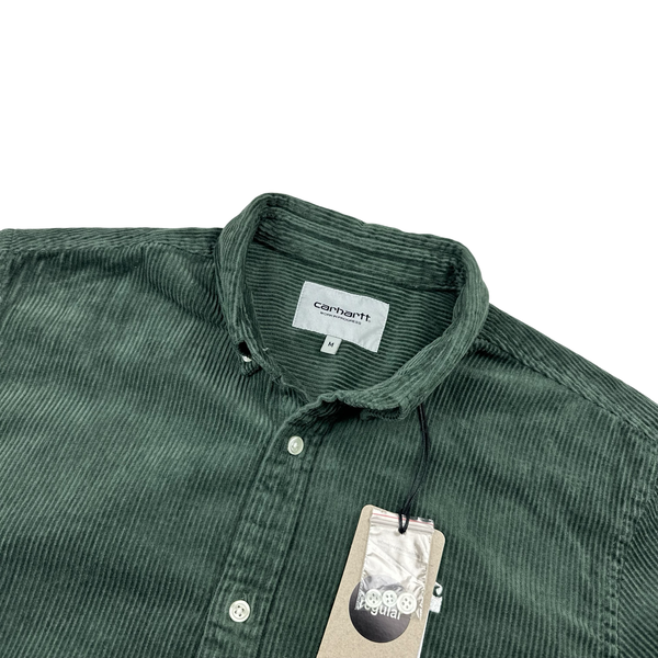 Carhartt WIP Green Corduroy Buttoned Overshirt - Medium