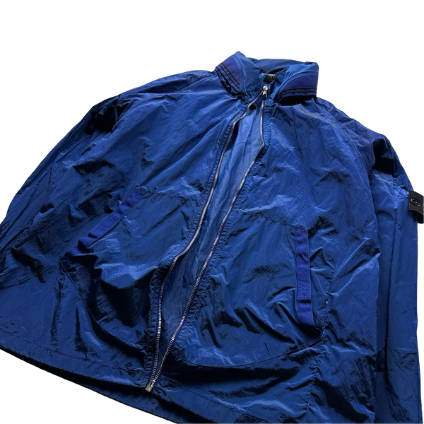 Stone Island Vintage 2005 Blue Nylon Metal Shimmer Jacket - Large