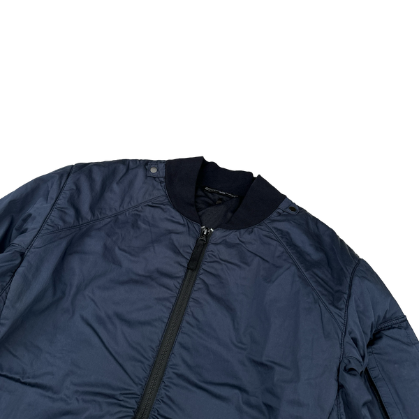 Stone Island 2011 Shadow Project Navy Nylon Cotton Lined Bomber Jacket - Medium